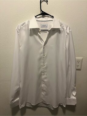 Eton Men's White Spread Collar Dress Shirt